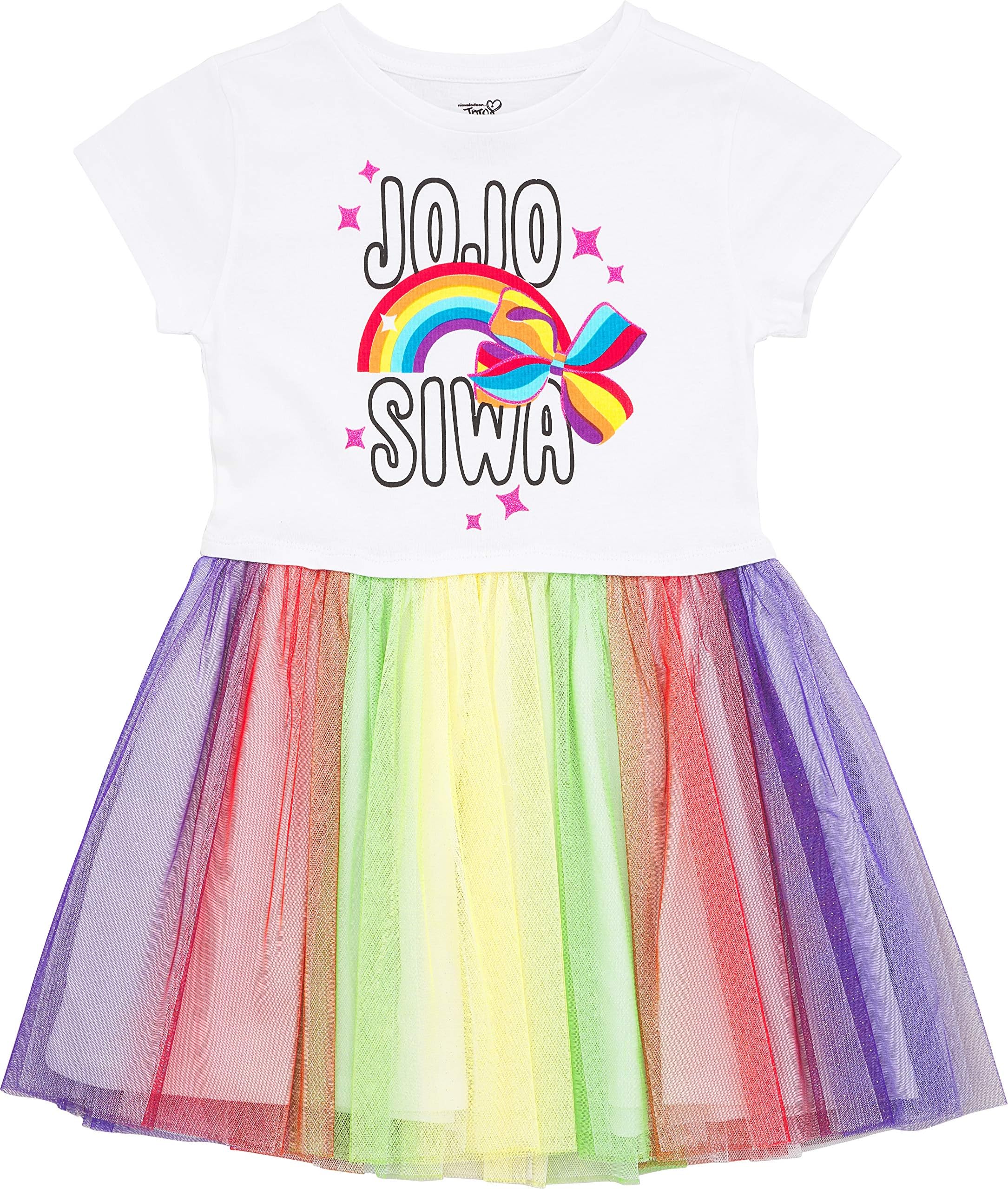 JoJo Siwa Girls' Tutu Dress with Tulle Skirt - Nickelodeon