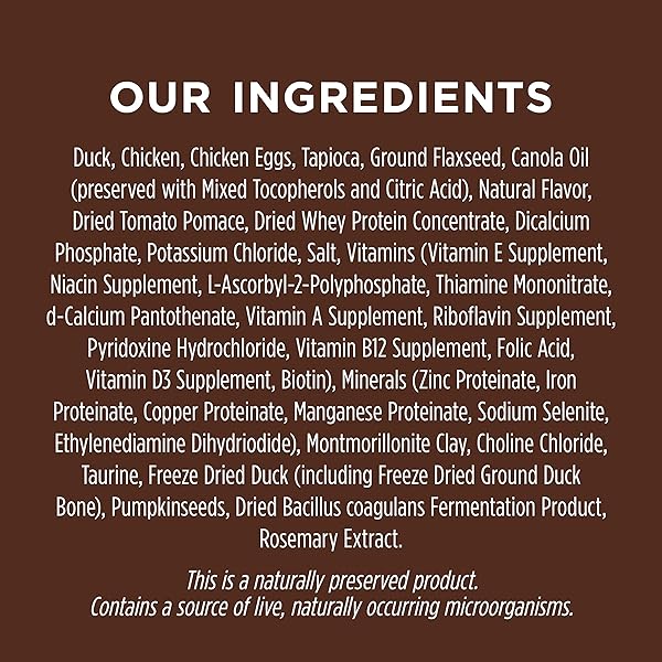 INSTINCT ULTIMATE PROTEIN, NATURAL DRY CAT FOOD, GRAIN FREE RECIPE – CAGE FREE DUCK, 4 LB. BAG