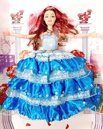 XTRENGTH Dance of Youth Princess Fashion Doll/ Kids Playset with Necklace and Multicolored Hair (Sky)