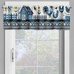 Ambesonne Farmhouse Window Valance, Modern