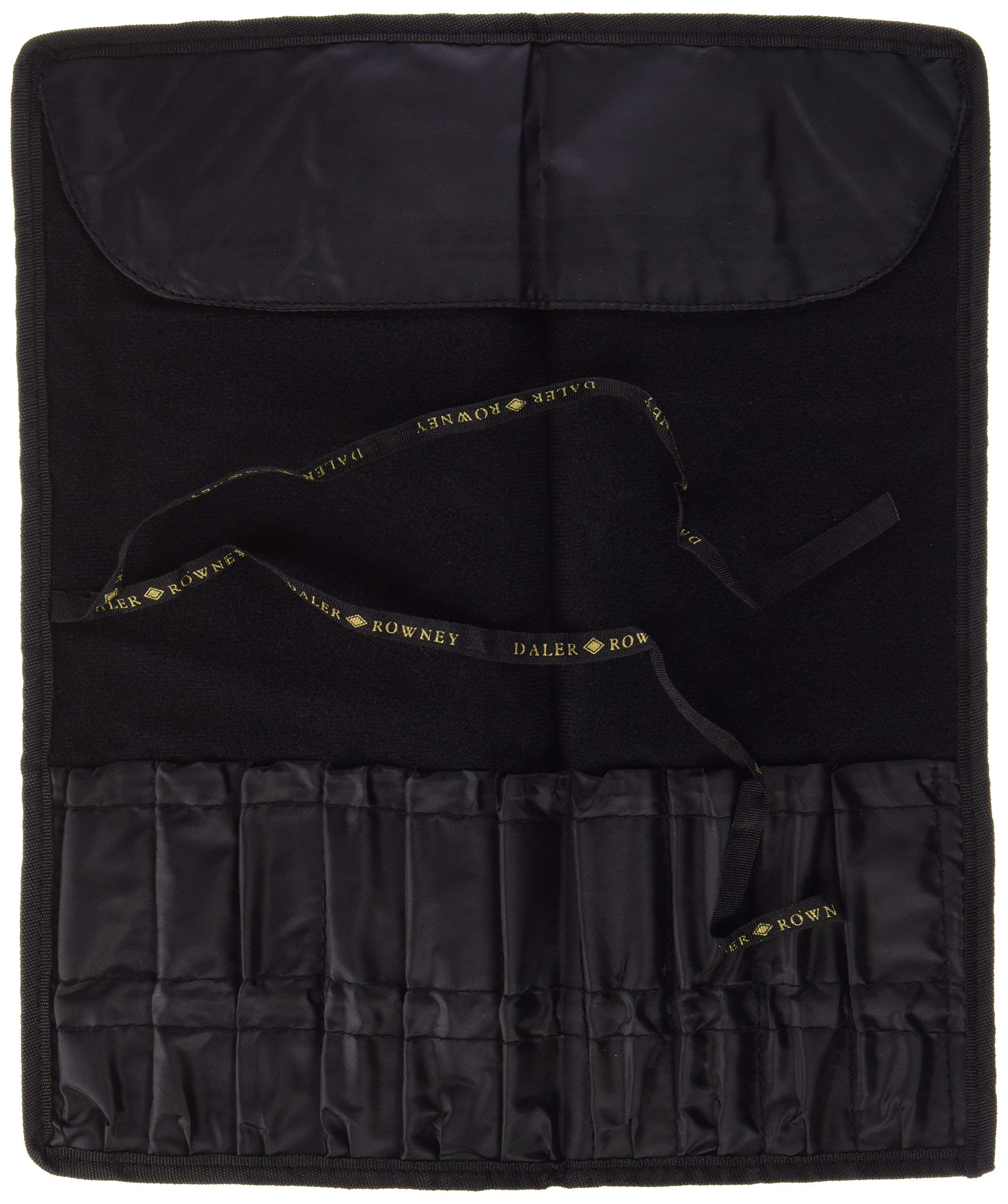 Daler-Rowney Artist Brush Roll Black Storage Carrier Pouch, For Professional Artists & Students
