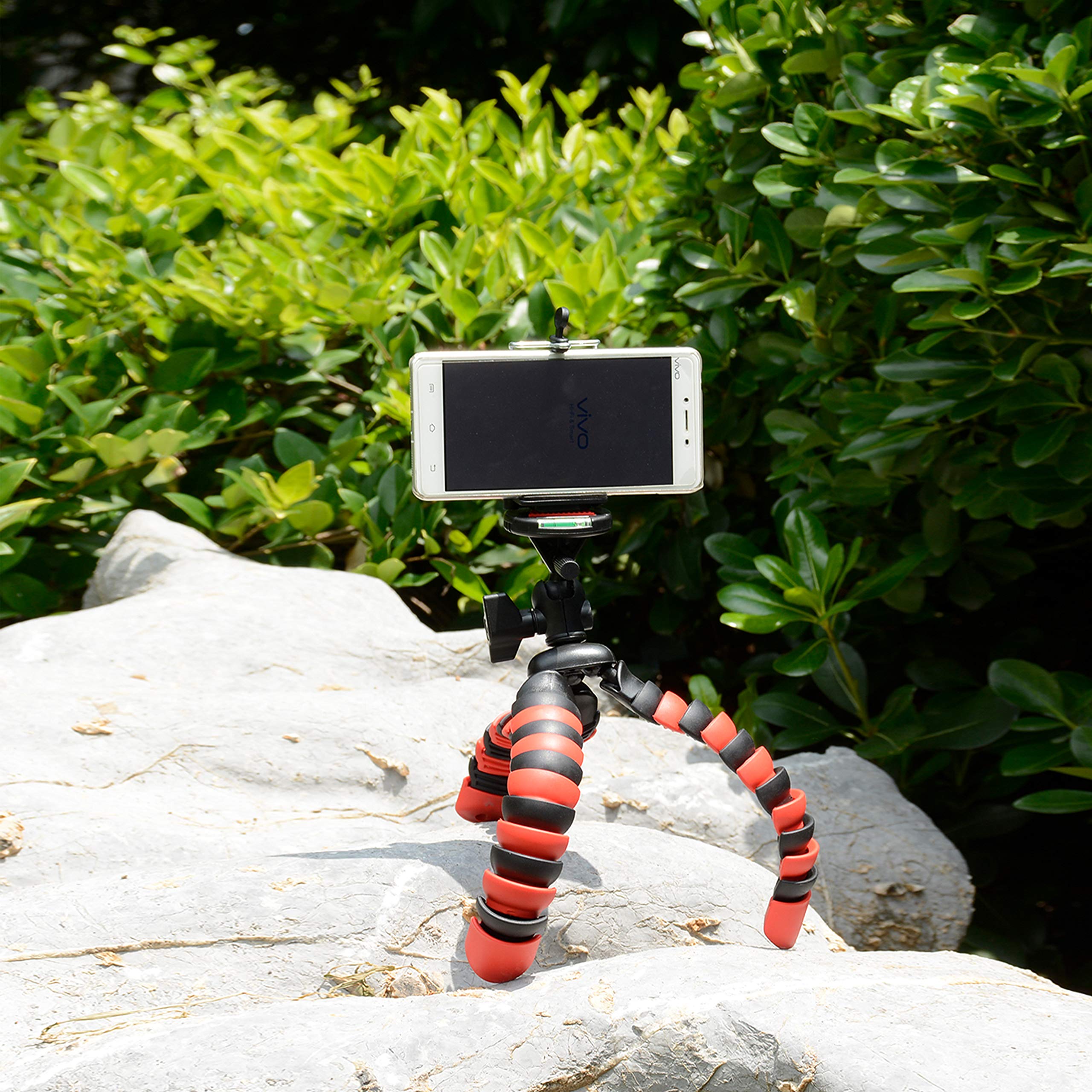 Tairoad 12-inch Portable Travel Selfie Bendable Phone Tripod for iPhone Xs Max X8 Plus 7 6 SE Android Huawei Samsung Gopro DSLR Camera with Cellphone Holder