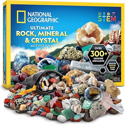 Blue Marble National Geographic Rock Collection Box – 300 Pieces Geology Kit