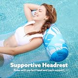 Sloosh 2 Packs Hammock Pool Floats Adults 4-in-1 Blue Green view 4