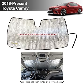 Amazon Com Yellopro Auto Custom Fit Car Front Windshield Reflective Sunshade Protector For 2018 2019 2020 2021 Toyota Camry Le Xle Hybrid Se Xse Sedan Sun Shade Accessories Made In Usa Automotive