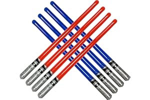 megasumer Pack of 8 Inflatable Light Saber Sword Toys - 4 Red and 4 Blue Lightsabers - Pool, Beach, Party Favors, LARP, Halloween Costume, give Away, Christmas Stocking Stuffer