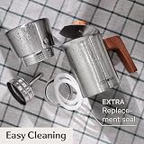 Cosumy Espresso Maker Induction Stainless Steel Moka Pot 6 Cups FSC Oak view 5