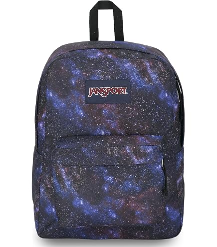 JanSport SuperBreak One Backpack - Durable, Lightweight Bag with 1 Main Compartment, Front Utility Pocket with Built-in Organizer, Premium Backpack, Cyberspace Galaxy