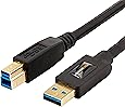 AmazonBasics USB 3.0 Cable - A-Male to B-Male - 9 Feet (2.7 Meters)