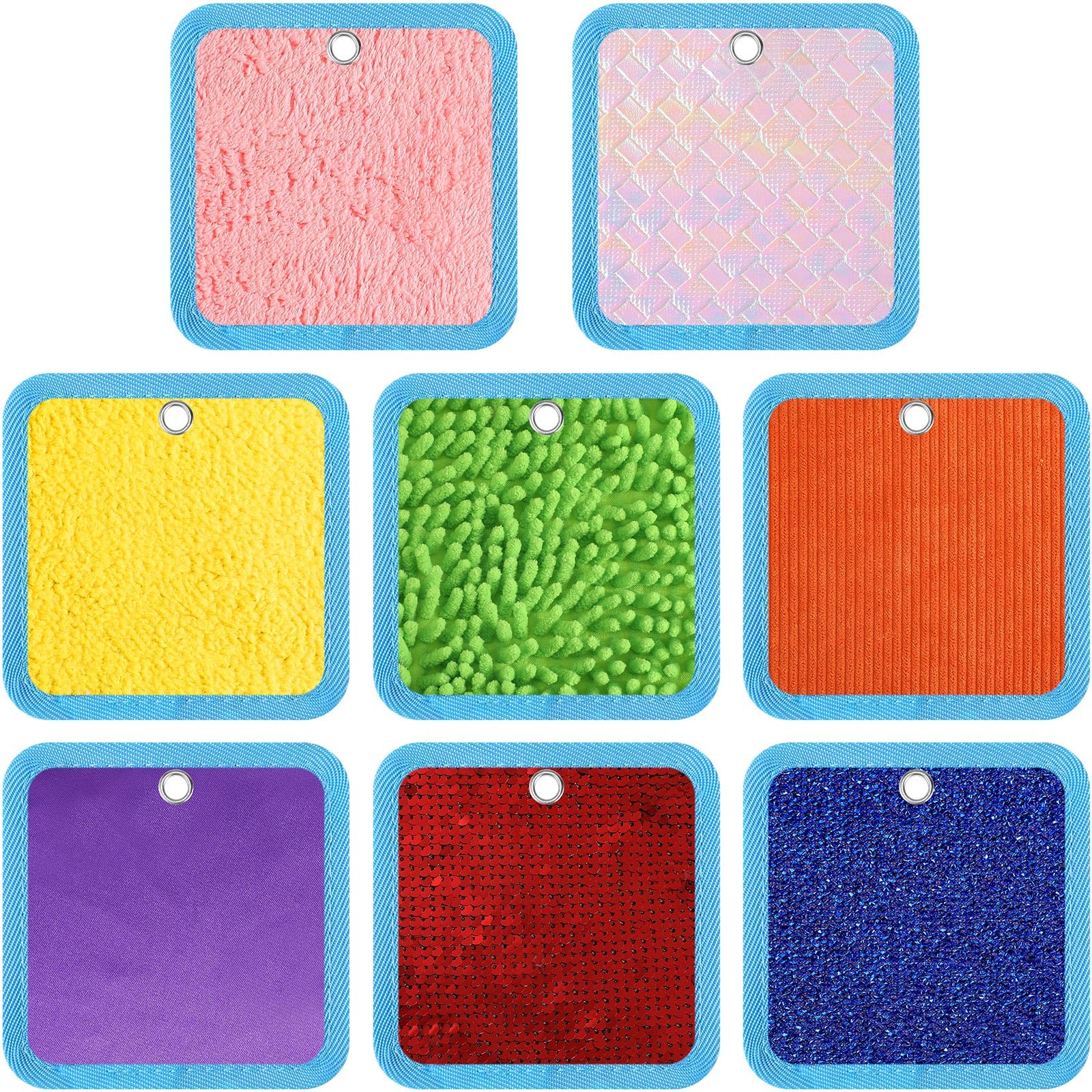 Boao 8 Set Mini Sensory Mats Assorted Textured Play