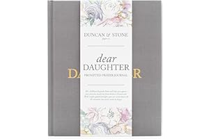 DUNCAN & STONE PAPER CO. Mother Daughter Journal (Gray, 230 Pages) by Duncan & Stone - Prompted Prayer Journal from Birth to 18 Yrs - Guided Baby Girl Memory Book – Baby Memory Gifts for New Parents