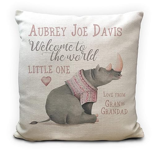 personalised new baby cushion