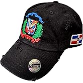 Adjustable Vintage Cap Dominican Republic Shield and Flag Cap