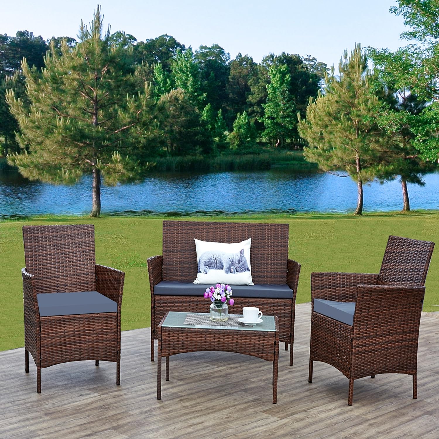 Abreo New Zante Rattan Wicker Weave Garden Furniture Patio Conservatory