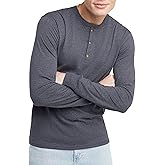 Hanes Originals Men's Tri-Blend Long Sleeve Henley T-Shirt, Lightweight Long Sleeve Tee