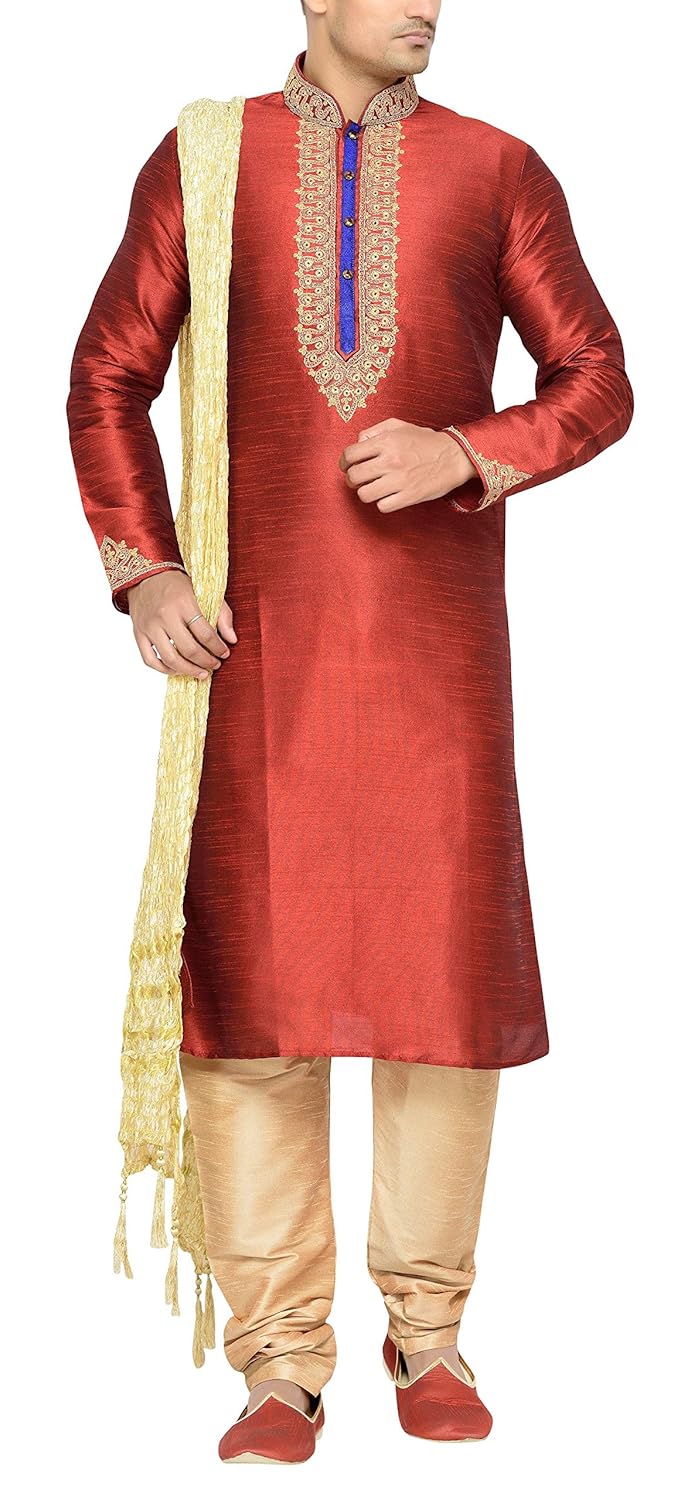 indian poshakh men's silk sherwani