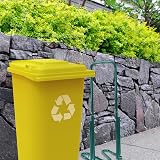 Relaxdays Rubbish Press for Wheelie Bins Manual Waste Compressor Green view 2