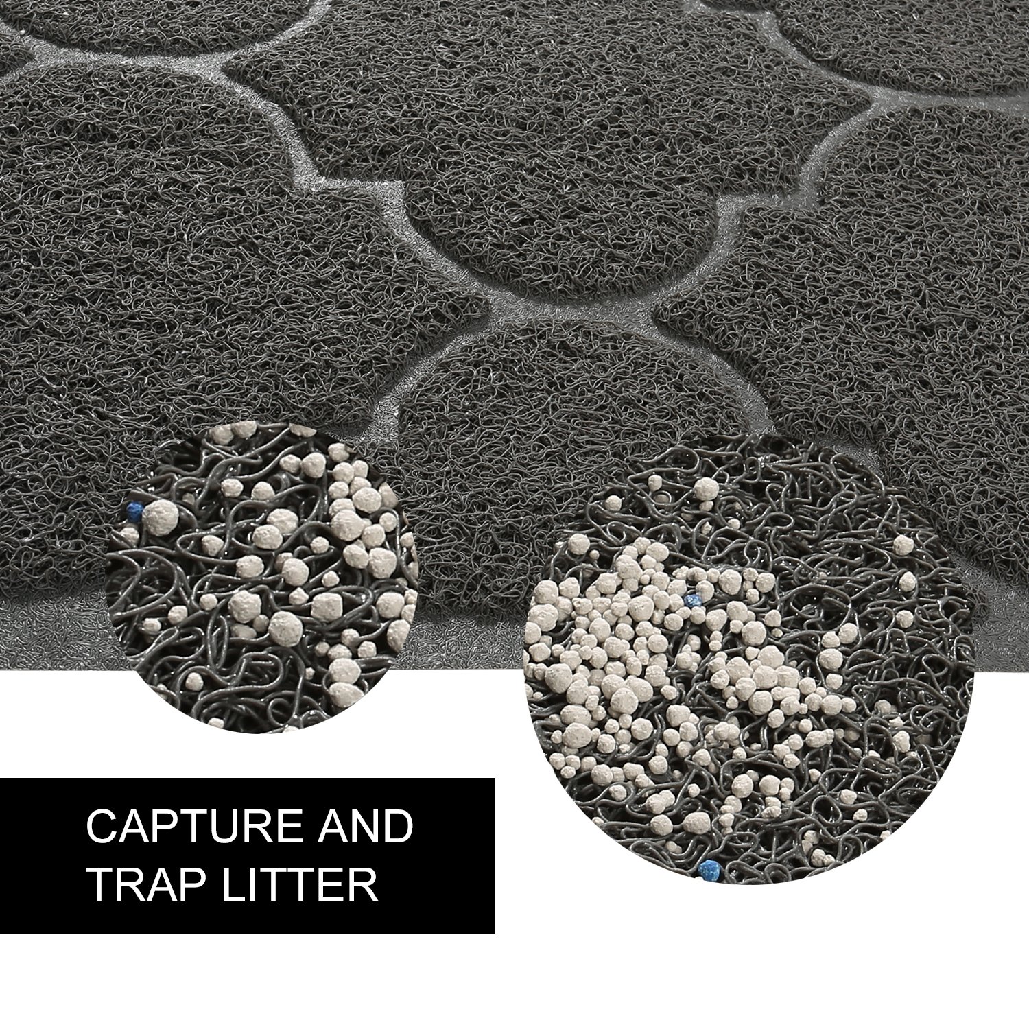 Cat Litter Mat, XL Super Size, Phthalate Free, Easy to Clean, 46x35