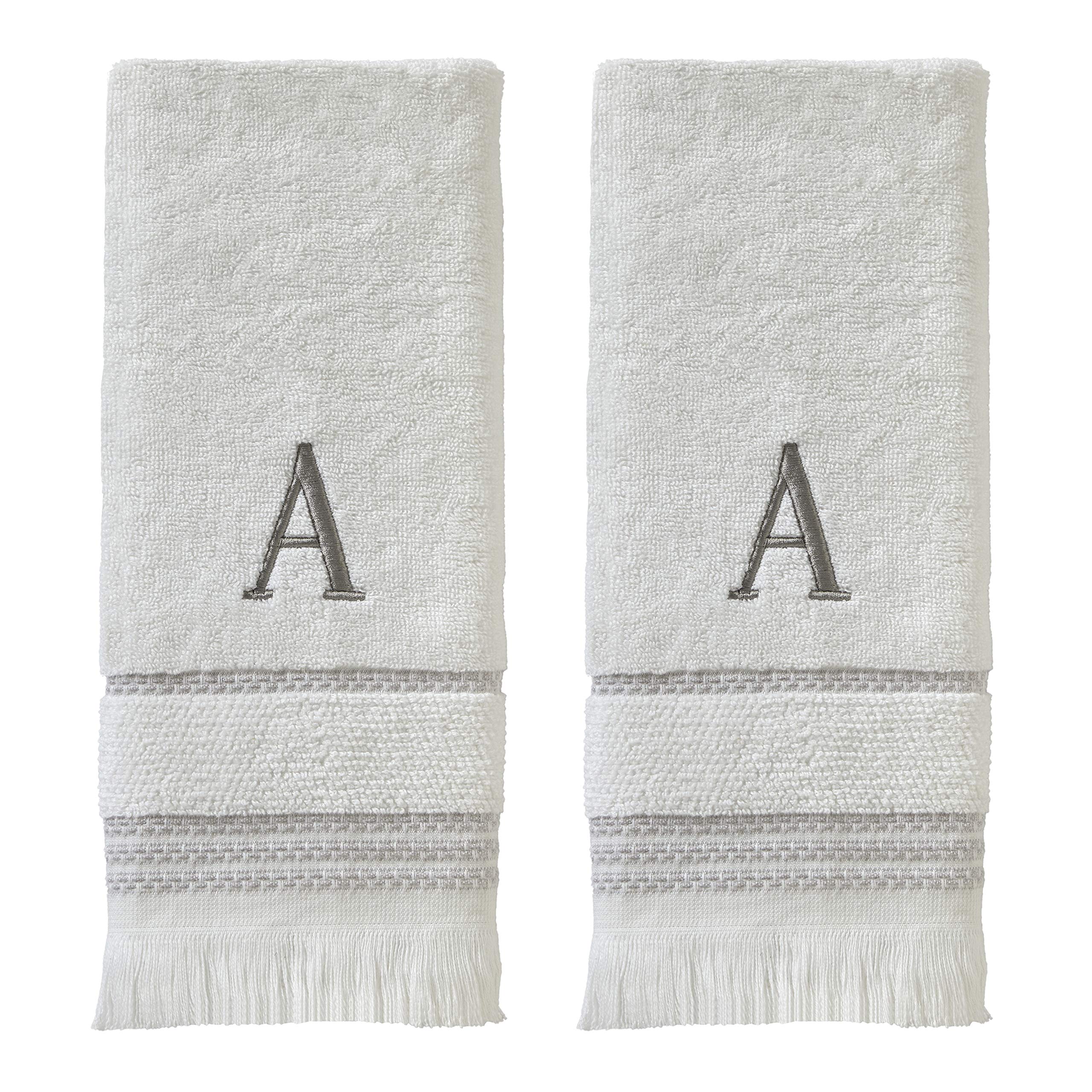 SKL Home Hand Towel Set, A, Cotton, White, 16x26