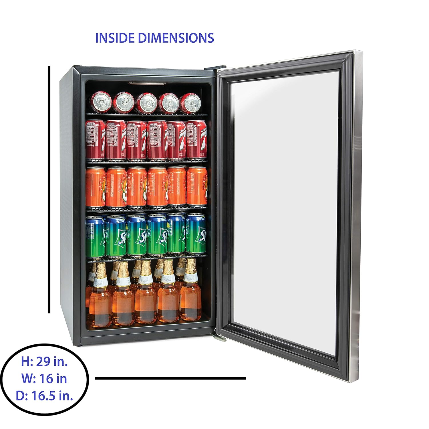 Igloo Ibc35ss 135 Can Stainless Steel Glass Door Beverage Center Refrigerator And Cooler 3 5 Cu Ft Beverage Refrigerators Kitchen Dining Fcteutonia05 De