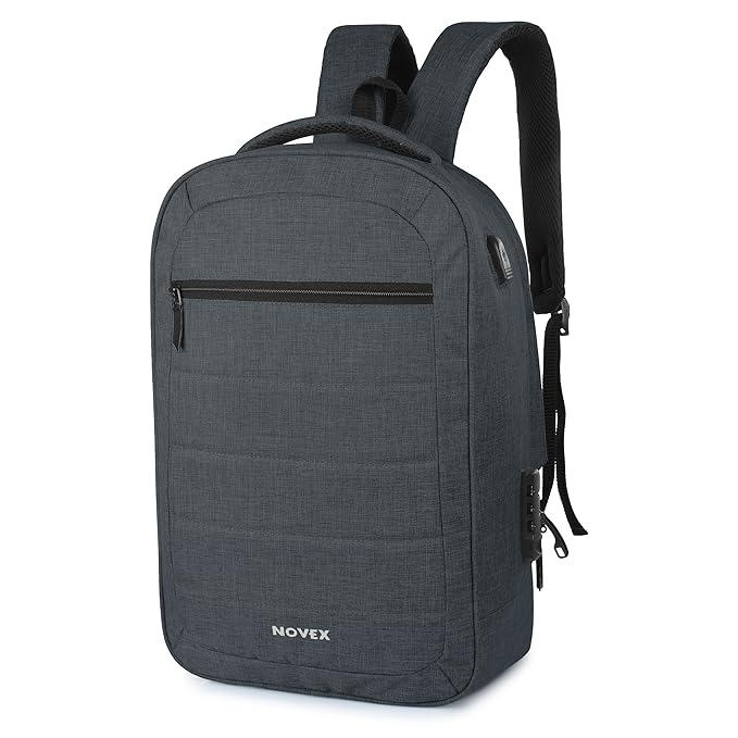 Novex Anti Theft 20 litres Dark Grey15.6 Laptop Backpack