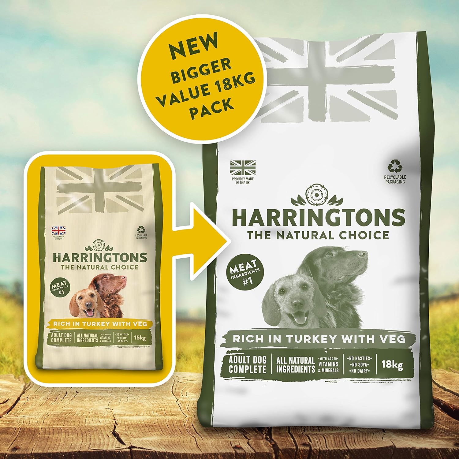 harringtons dog food turkey and veg 15kg