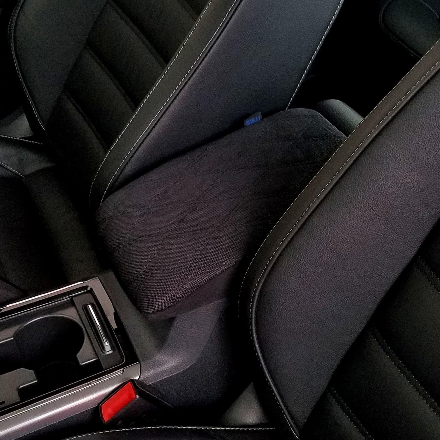 keepbless Nissan Titan 2004-2018 Center Armrest Console Box Lid Flax Cover Protector