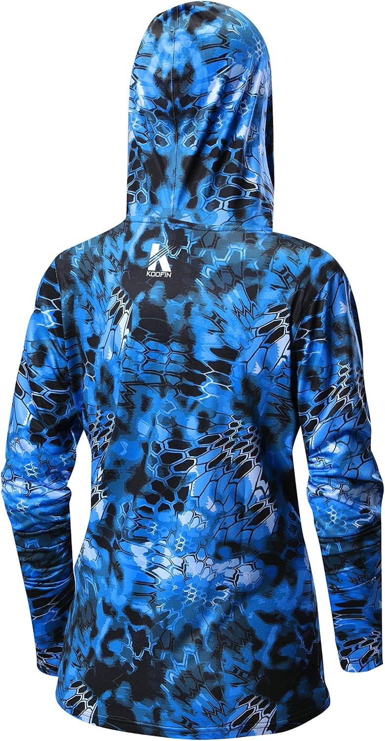 Amazon Com Koofin Gear Performance Fishing Hoodie Women S Long Sleeve Hooded Sunshirt Quick Dry Upf50 Clothing