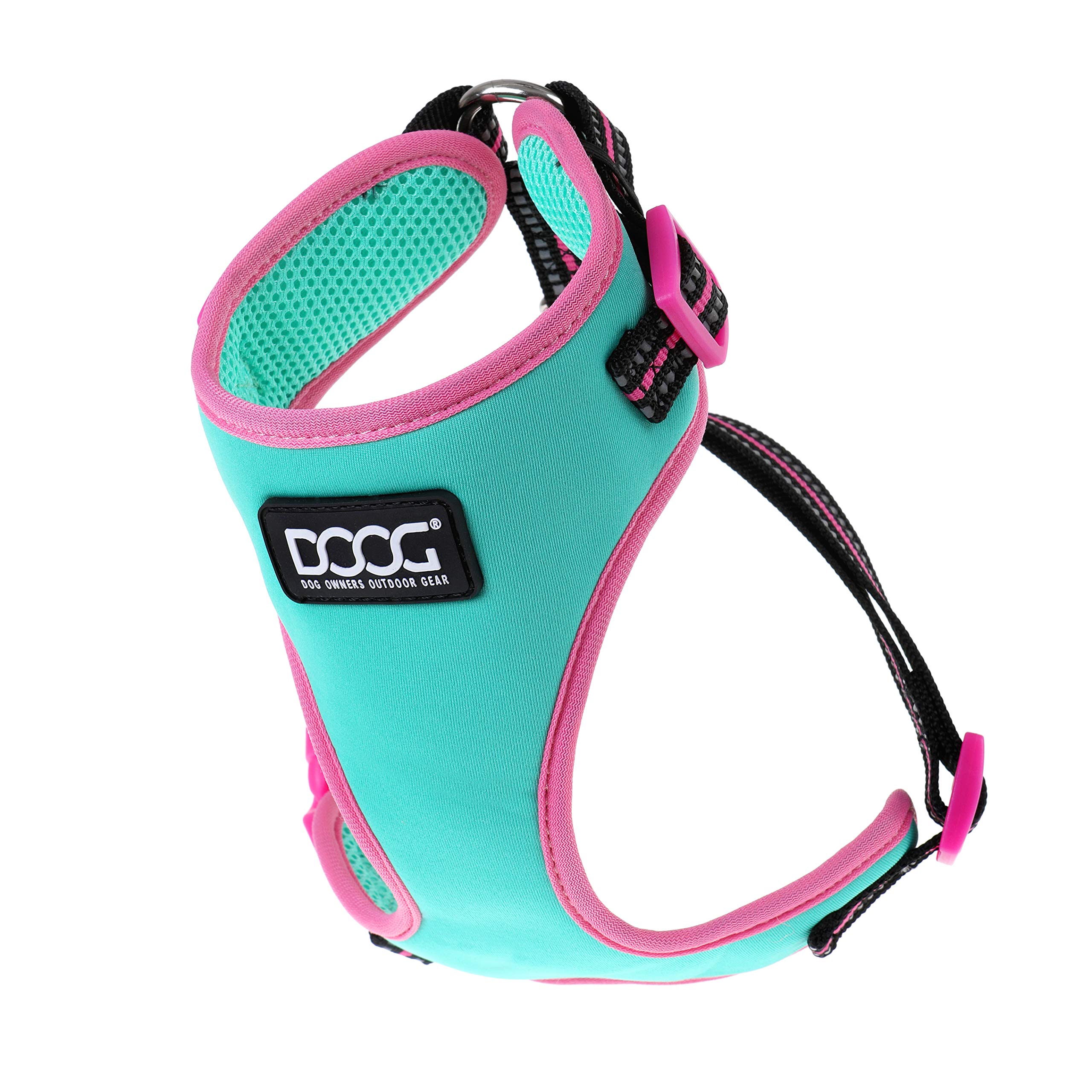 DOOG - All Weather 'Neoflex Dog Harness, Flexible Neoprene Breathable Mesh Padding Light Wetsuit Material Water Friendly Draws Moisture Away Fir Skin Easy Fit Small, Medium, Large, XL Soft