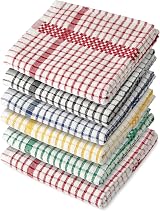 Emma Barclay Superdry Check 6 Pack Terry Check Luxury Tea Towel 45x65cm