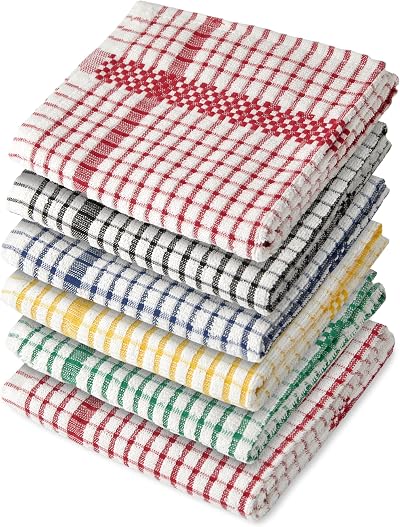 Emma Barclay Superdry Check 6 Pack Terry Check Luxury Tea Towel 45x65cm
