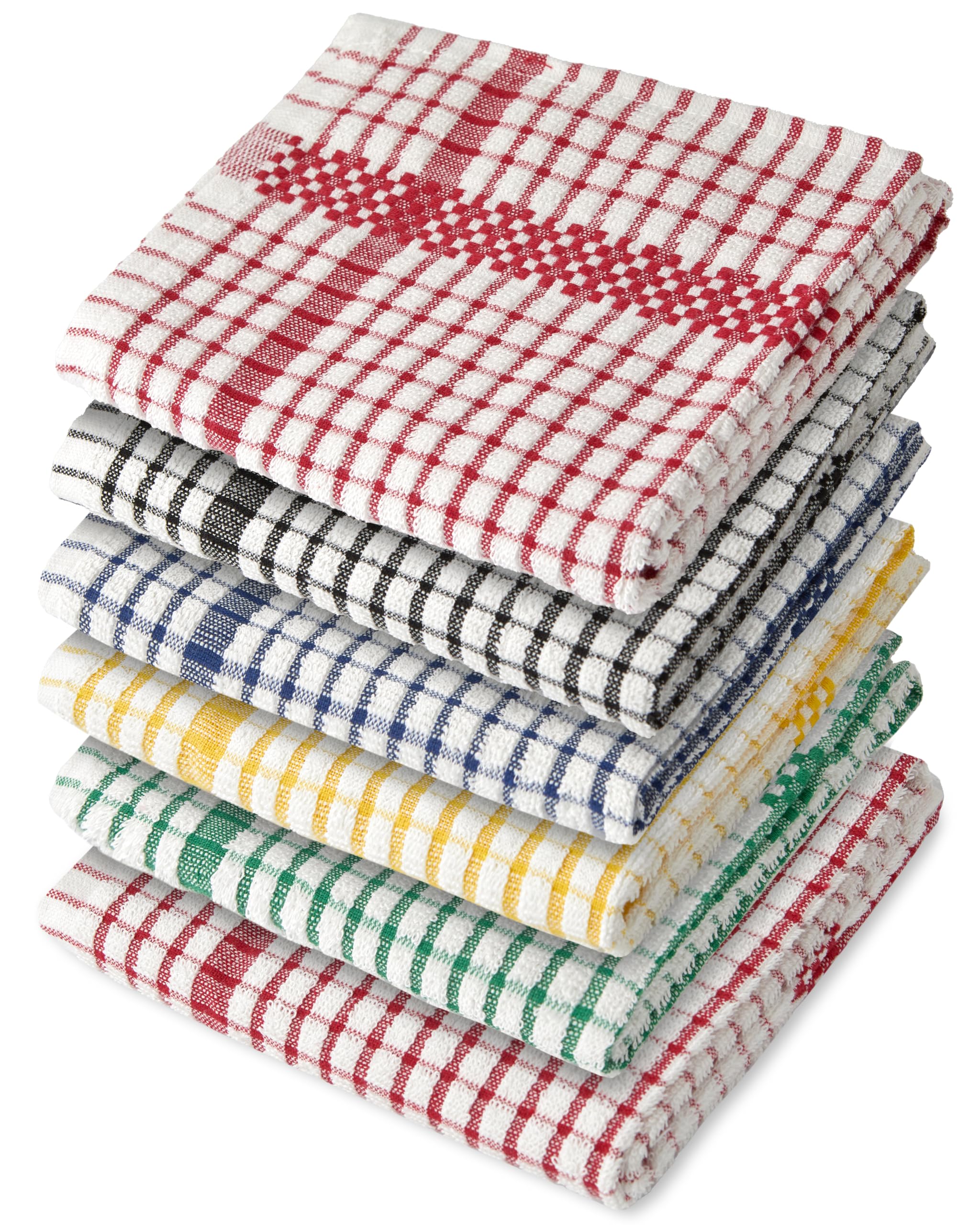 Emma Barclay Superdry Check 6 Pack - Terry Check Luxury Tea Towel - 45x65cm