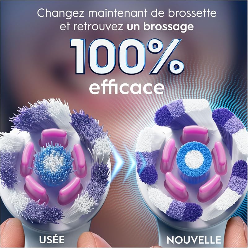 Brossettes de Rechange Radiant White, lot de 8, Blanches