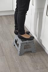 Addis Compact Folding Step Stool Graphite Grey 150 kg Load Lightweight view 3