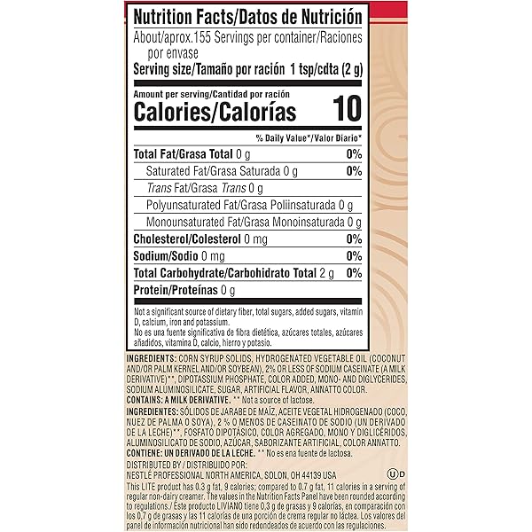 NESTLE COFFEE-MATE COFFEE CREAMER, ORIGINAL LITE, 11OZ POWDER CREAMER