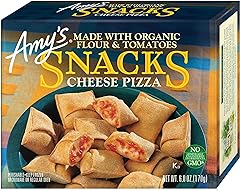 Amy's Frozen Snacks, Cheese Pizza Snacks, Made With Organic Flour and Tomatoes, Microwave Meals, 6.0 Oz
