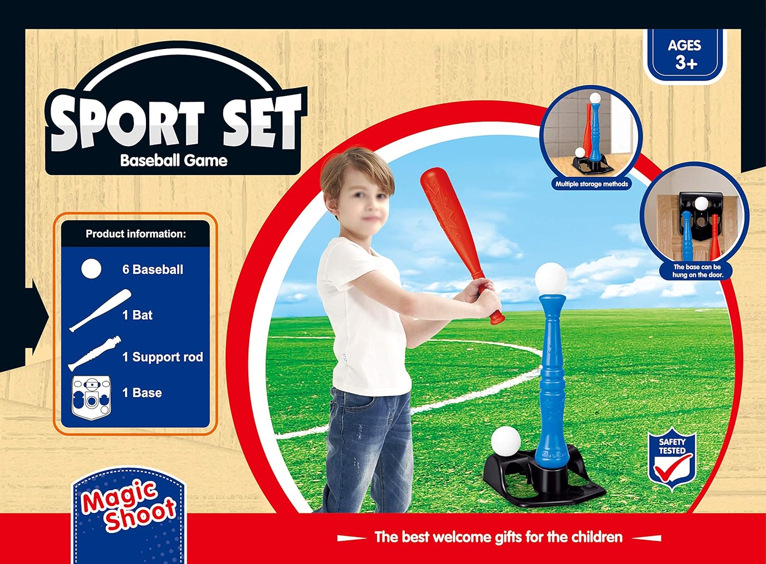 Asyxstar T-Ball Set for Toddlers, Kids, Baseball Tee Ball Set Outdoor Toys for Toddlers Age: Toys & Games