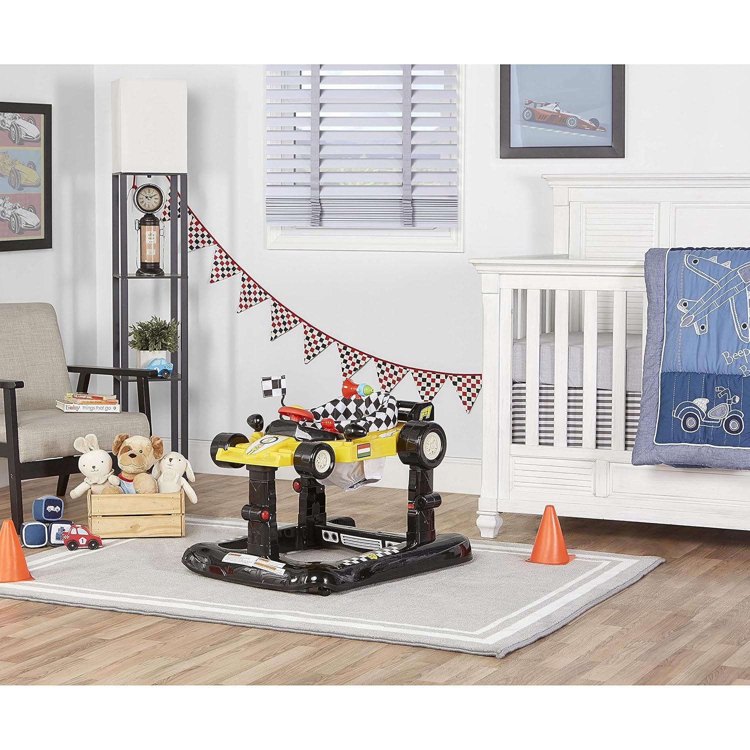 Dream On Me Multi Activity Walk-Behind Walker, Yellow