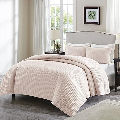 Comfort Spaces Kienna Quilt Coverlet, Twin/Twin XL, Blush