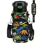 Miss Adola Water Bottle Carrier with Strap - Insulated Neoprene Water Bottle Holder Bag with Pocket for 14-20 oz