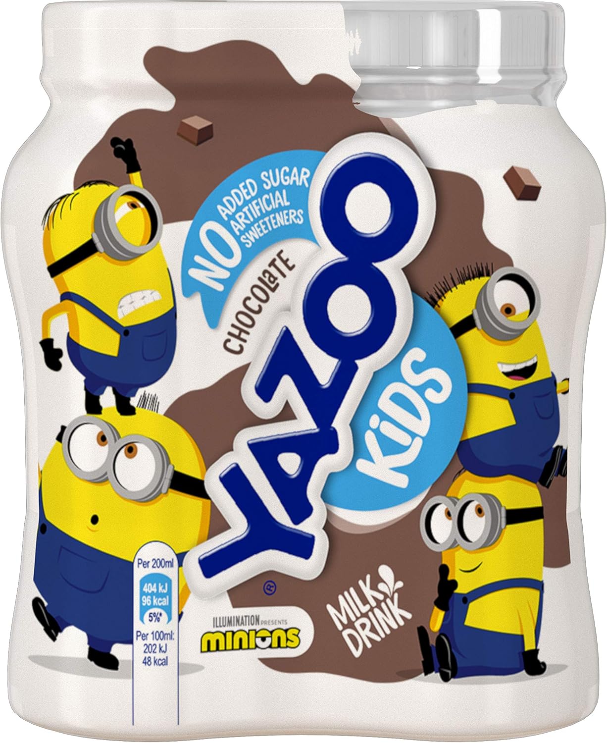 Yazoo Kids No Added Sugar Chocolate Milk Drink 200ml Pack Of 24 Amazon Co Uk Grocery