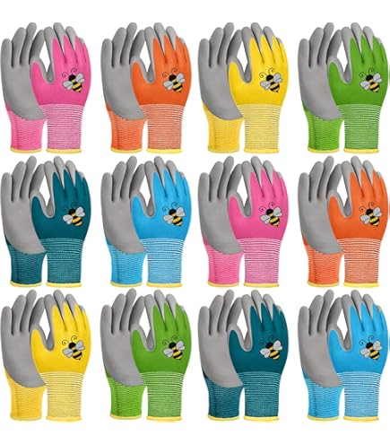 3 Pares De Guantes De Trabajo De Látex Para Jardinería, Tamaño 5