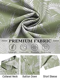 COOFANDY Hawaiian Shirt for Men Short Sleeve Summer