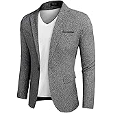 COOFANDY Men's Casual Blazer Slim Fit Suit Jackets Lightweight One Button Business Sport Coats