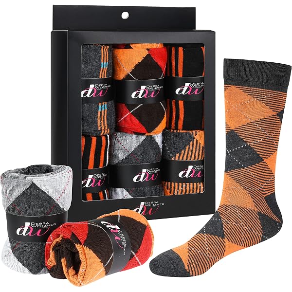 Light Blue Peach Navy Blue Argyle Dress Socks For Groomsmen Wedding...