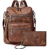 Shrrie Backpack Purse for Women Leather Backpack Fashion Designer Travel Backpack Convertible Shoulder Bag