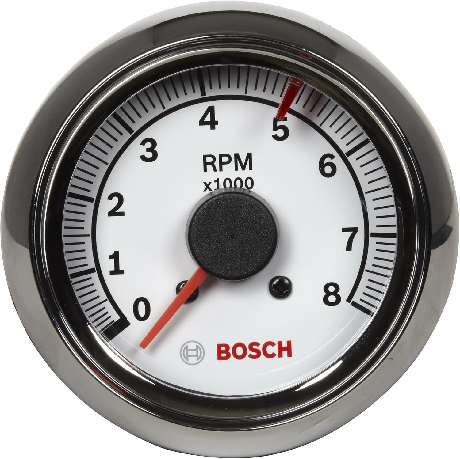 Bosch SP0F000027 Sport II 25/8" Tachometer (White Dial Face, Chrome