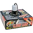 Zoo Med Laboratories LF12 Deluxe Porcelain Clamp Lamp with 8.5" Dome, Black White