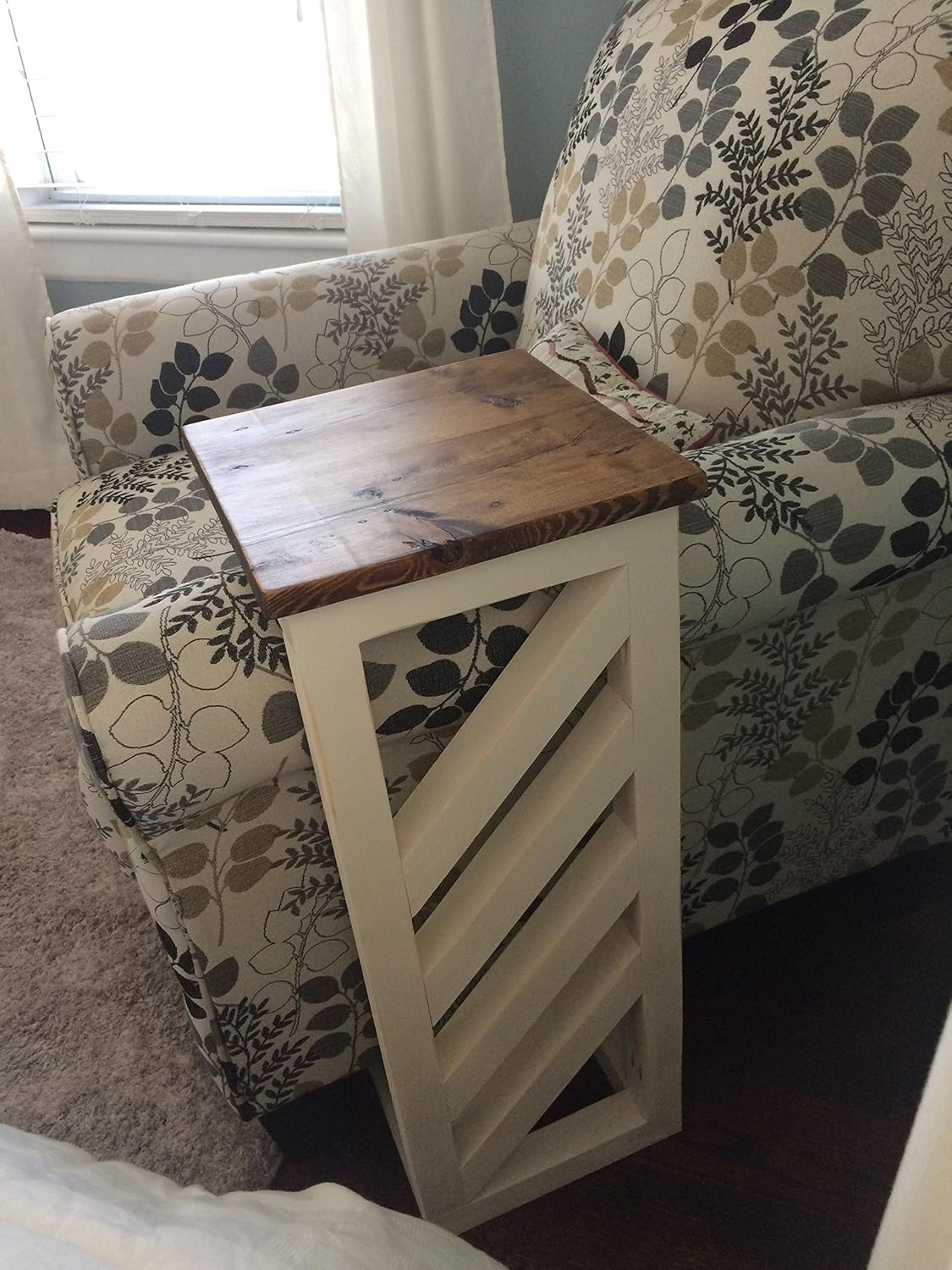 Amazon Com Rustic Slide Under Couch Or Chair End Table With