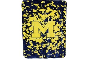 College Covers Everything Comfy Michigan Wolverines Soft Raschel Plush Throw Blanket, 63" x 86